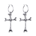 Osteomancy Bone Cross Earrings