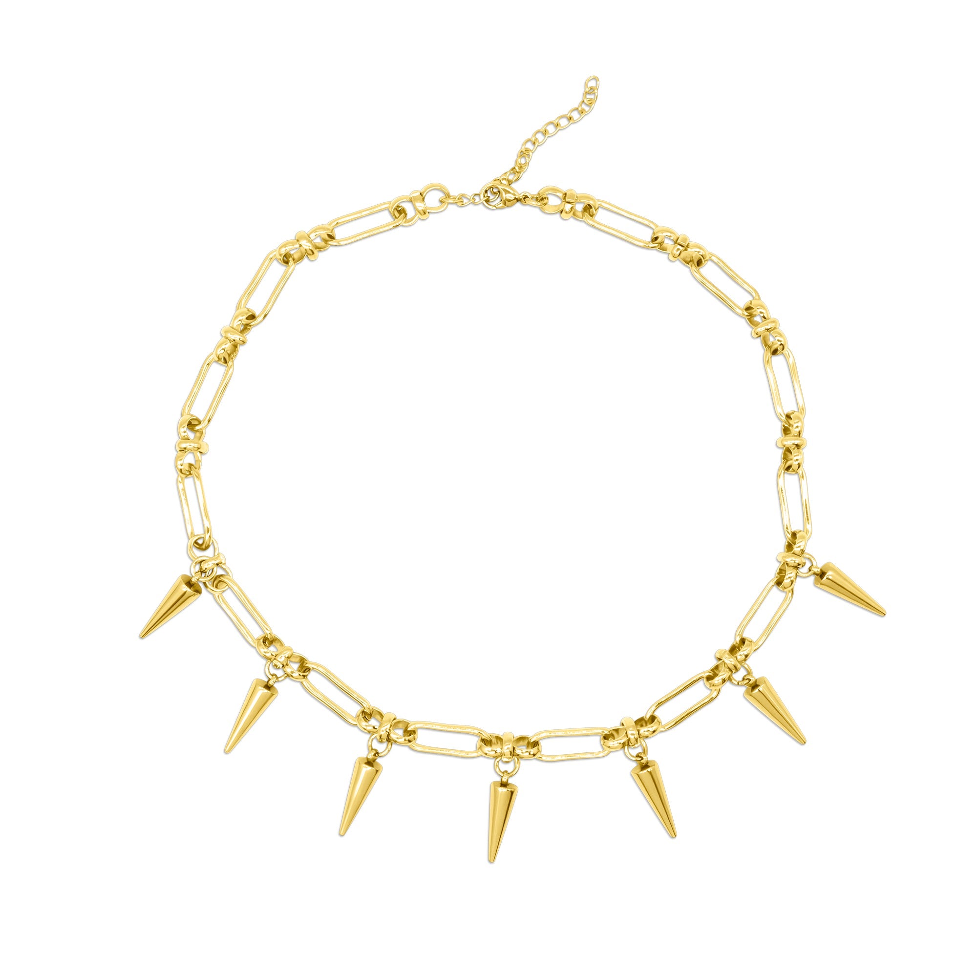 Temptress Gold Spike Chain Choker