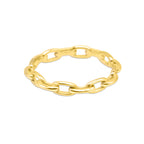 Chained Up Gold Plain Chain Ring