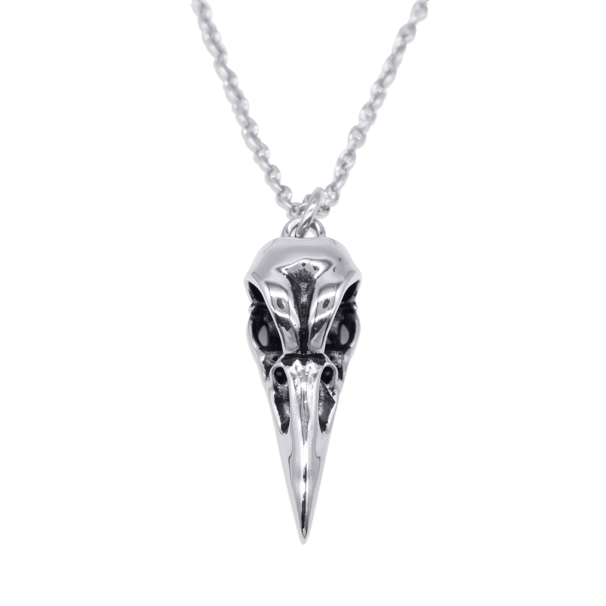Raven Bird Skull Necklace