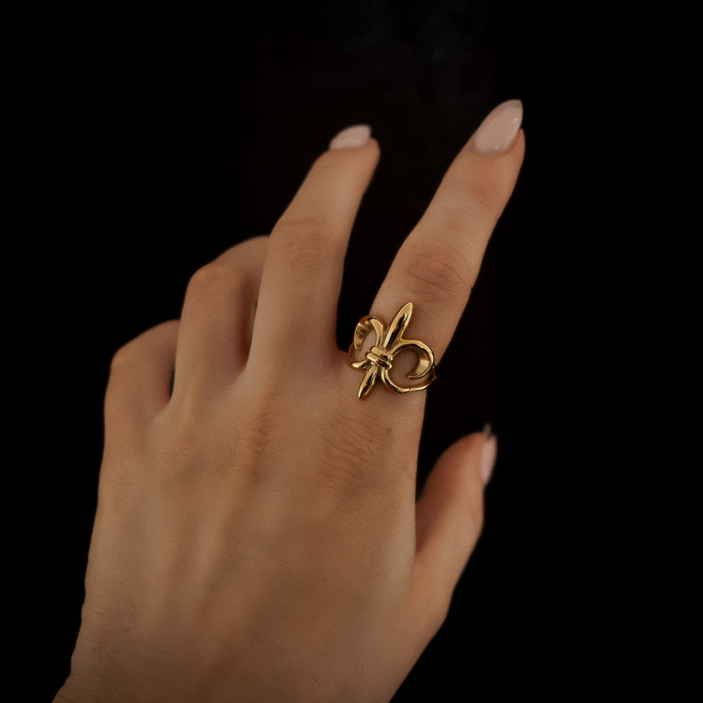 Gold Fleur De Lis Ring