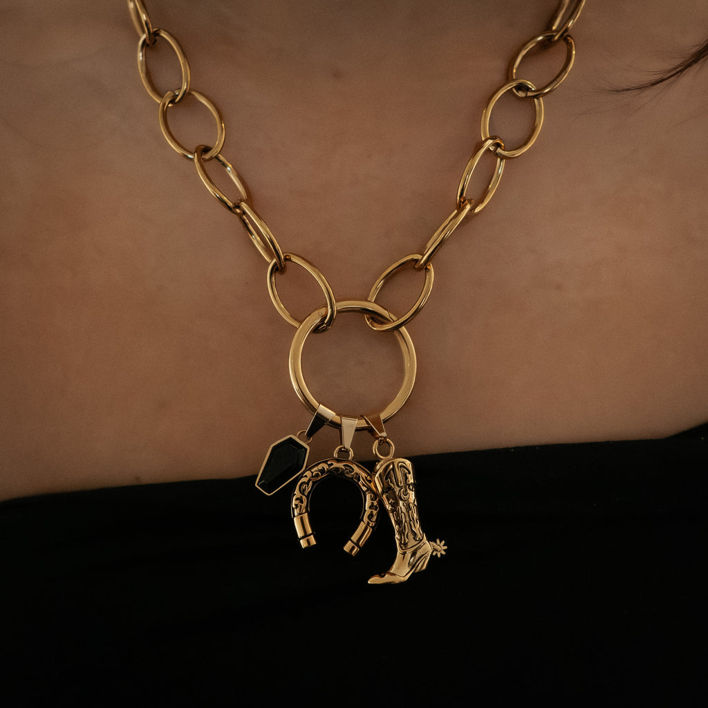 Gold Charm Coven Hoedown Cowboy Boot Charm