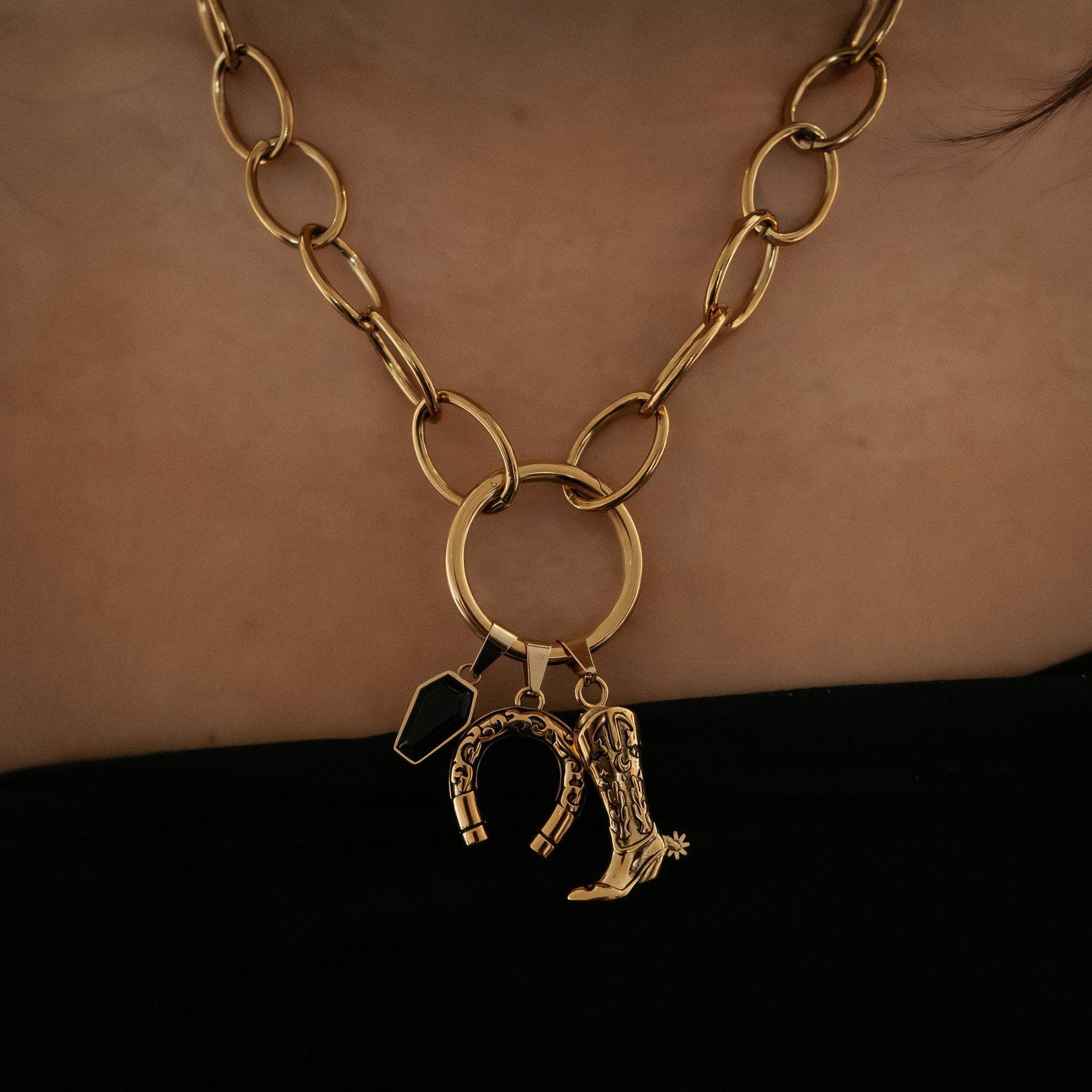 Gold Charm Coven Hoedown Cowboy Boot Charm