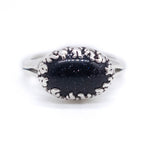 Blue Sandstone Flame Ring - size O