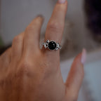 Black Onyx Bat Ring - Size N