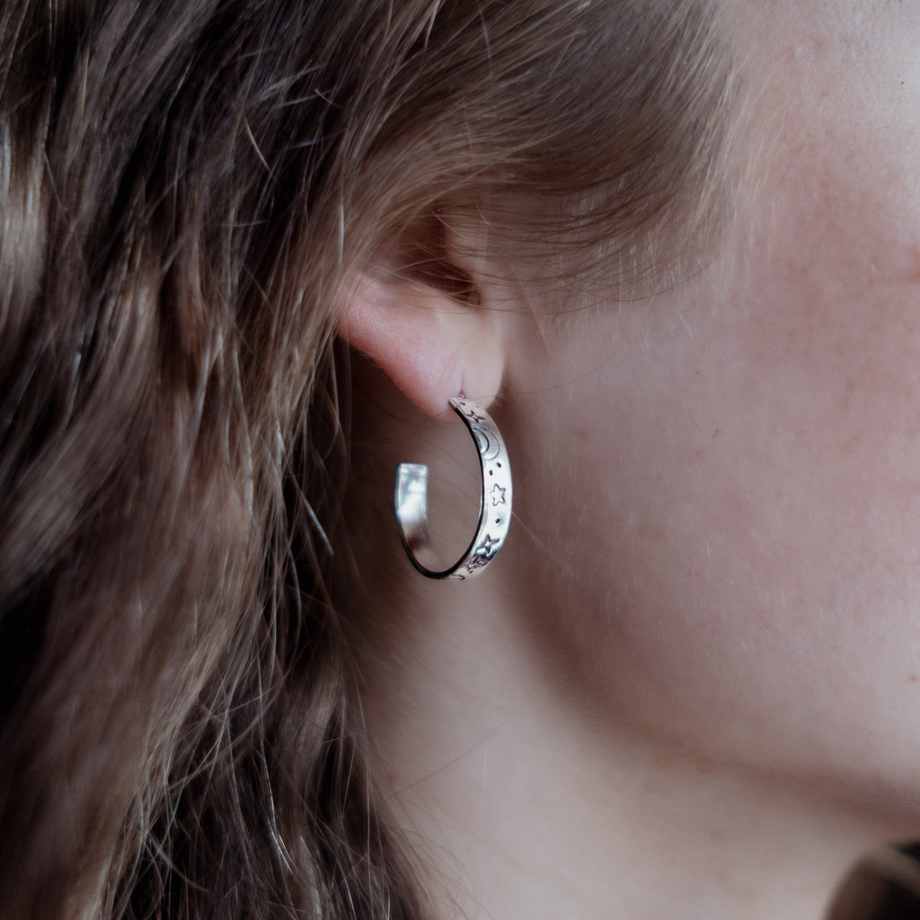 Celestial Hoop Earrings