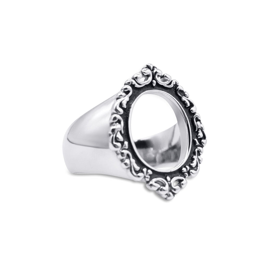Memoriam Ornate Frame Ring