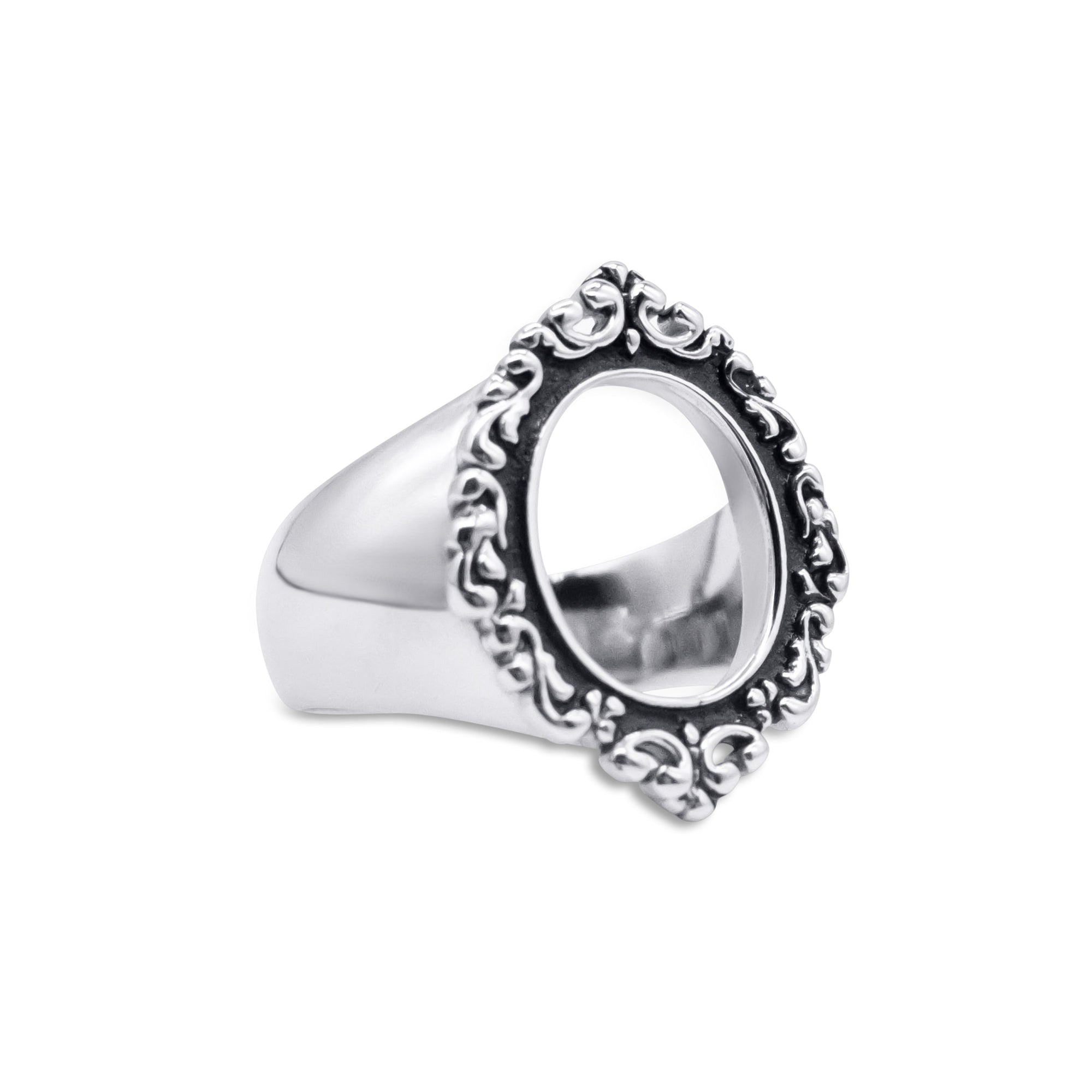 Memoriam Ornate Frame Ring