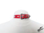 Half Black and Half Red O Ring Choker