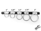 Pink Leather Studded D and O Ring Choker