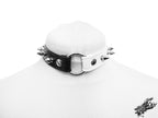 Half Black and Half White Studded O Ring Choker