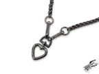 Black Chunky Chain and Heart Choker