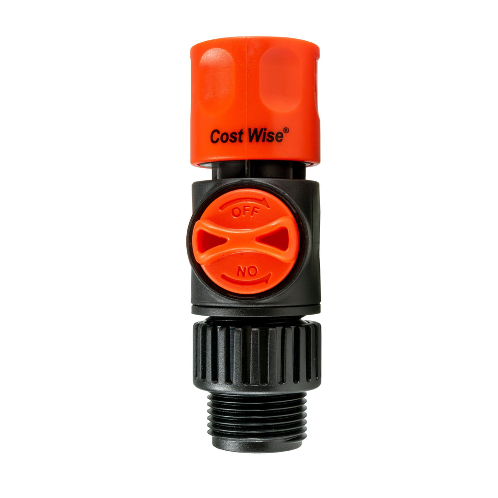 Cost Wise Female Connector with Valve and 3/4" BSPM Inlet