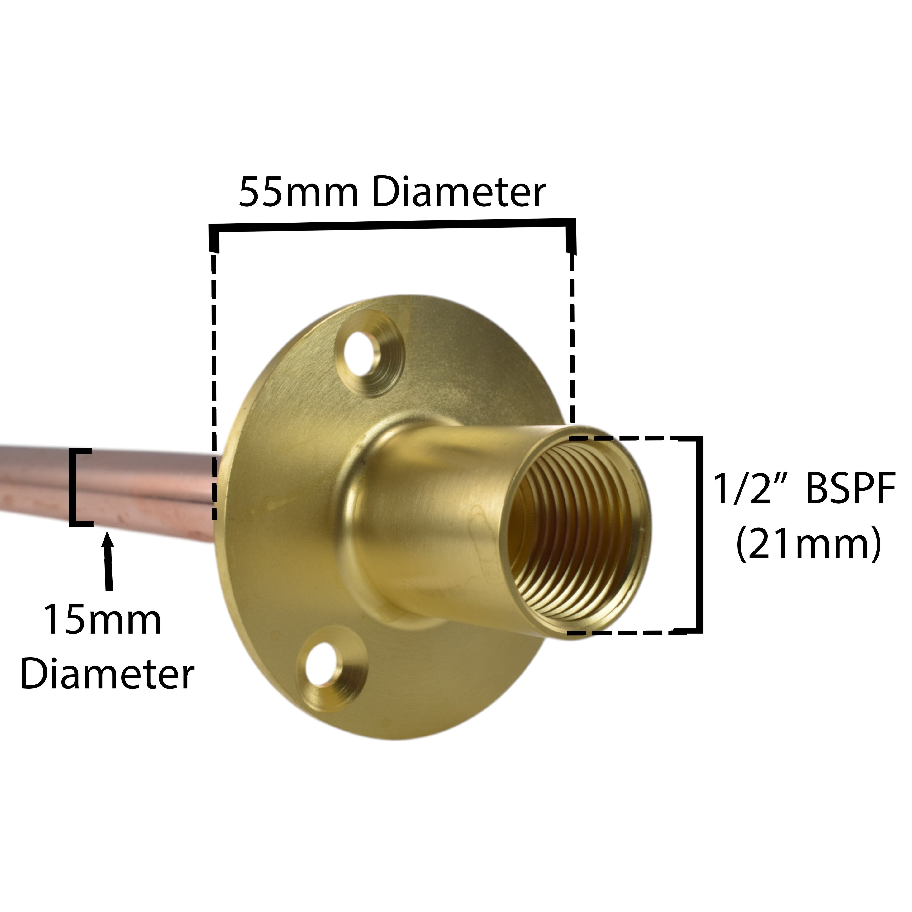 Polished Brass 13mm Barb Tap BASIC Connection Kit x2