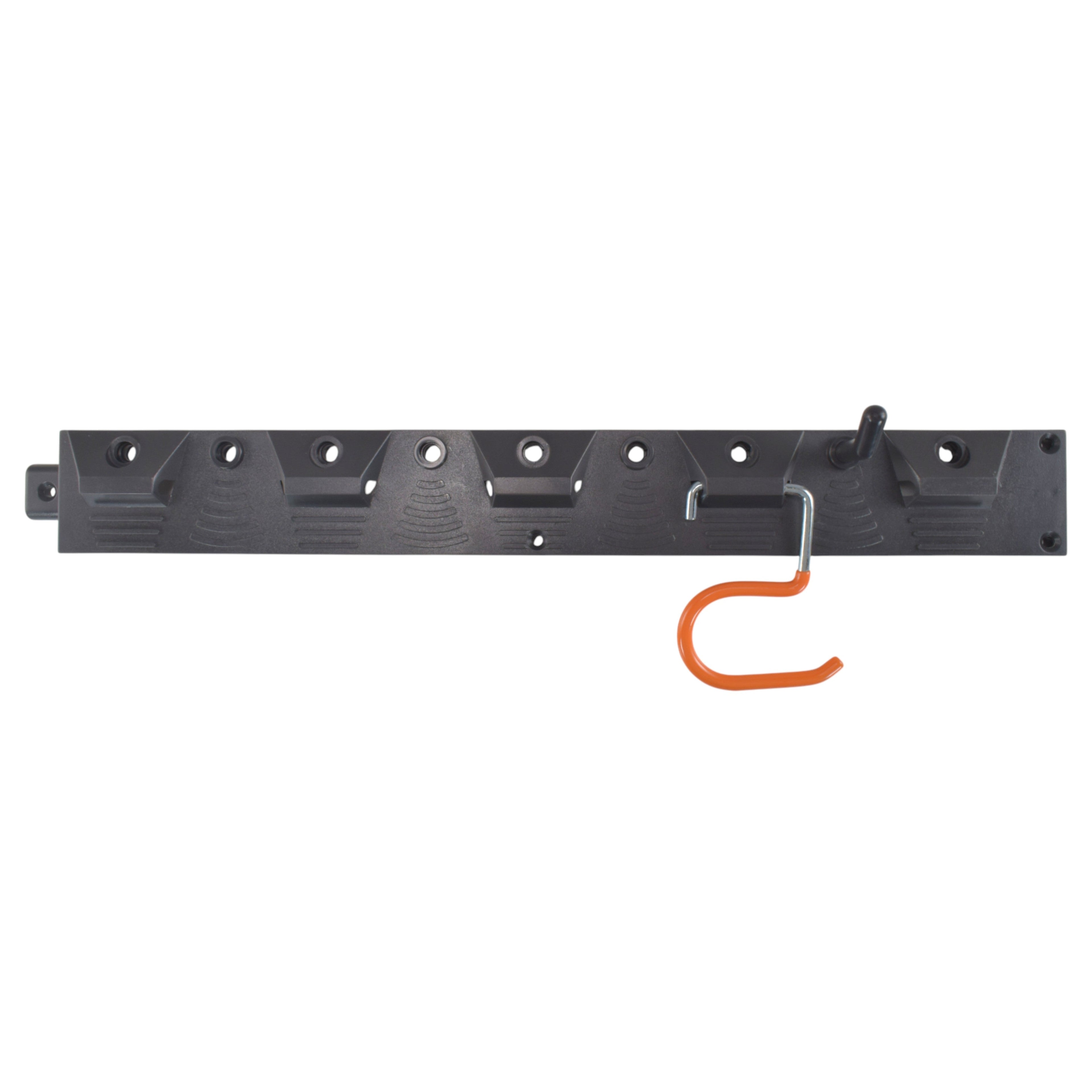 Tool Rail with Adjustable Peg Hooks and S Hanging Hooks