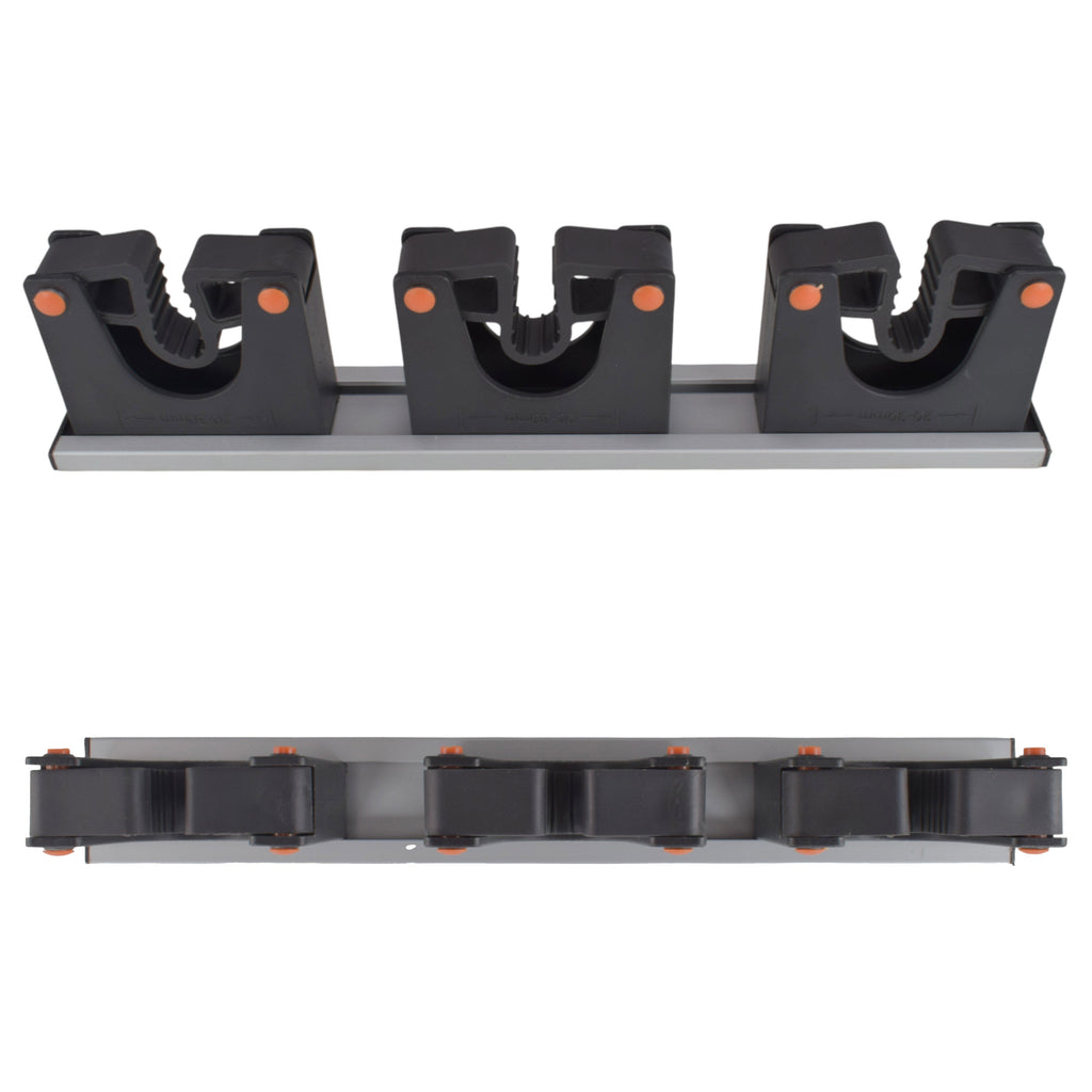 Wall Mount Tool Holder Rail - Gripper Design (3 Handles)