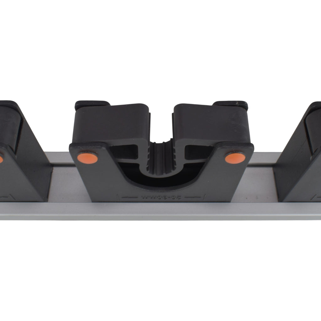 Wall Mount Tool Holder Rail - Gripper Design (3 Handles)