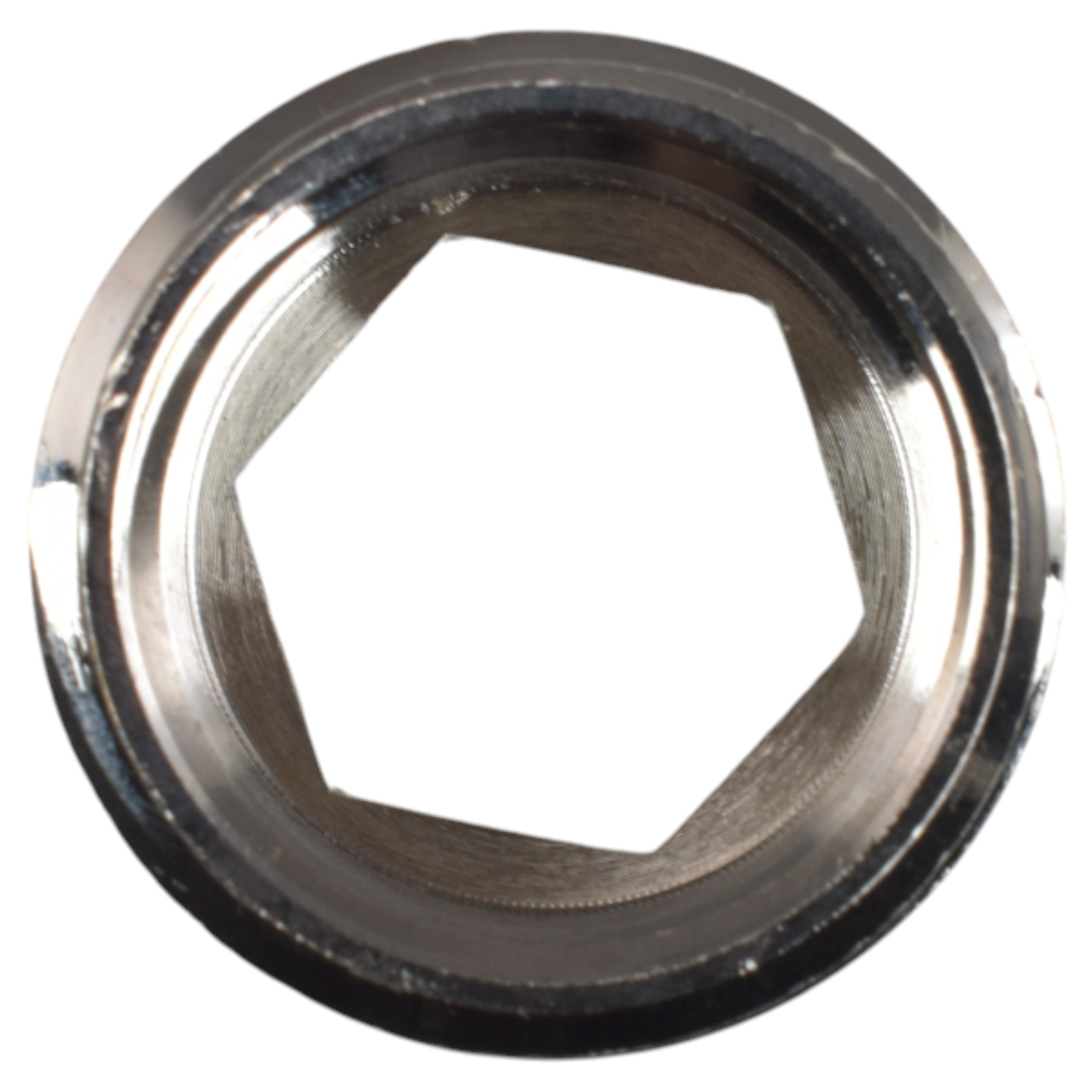 Thread Conversion Cap 1" BSPM - 3/4" BSPF, Nickel Plated