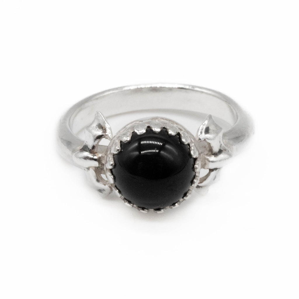 Black Onyx Bat Ring - Size N