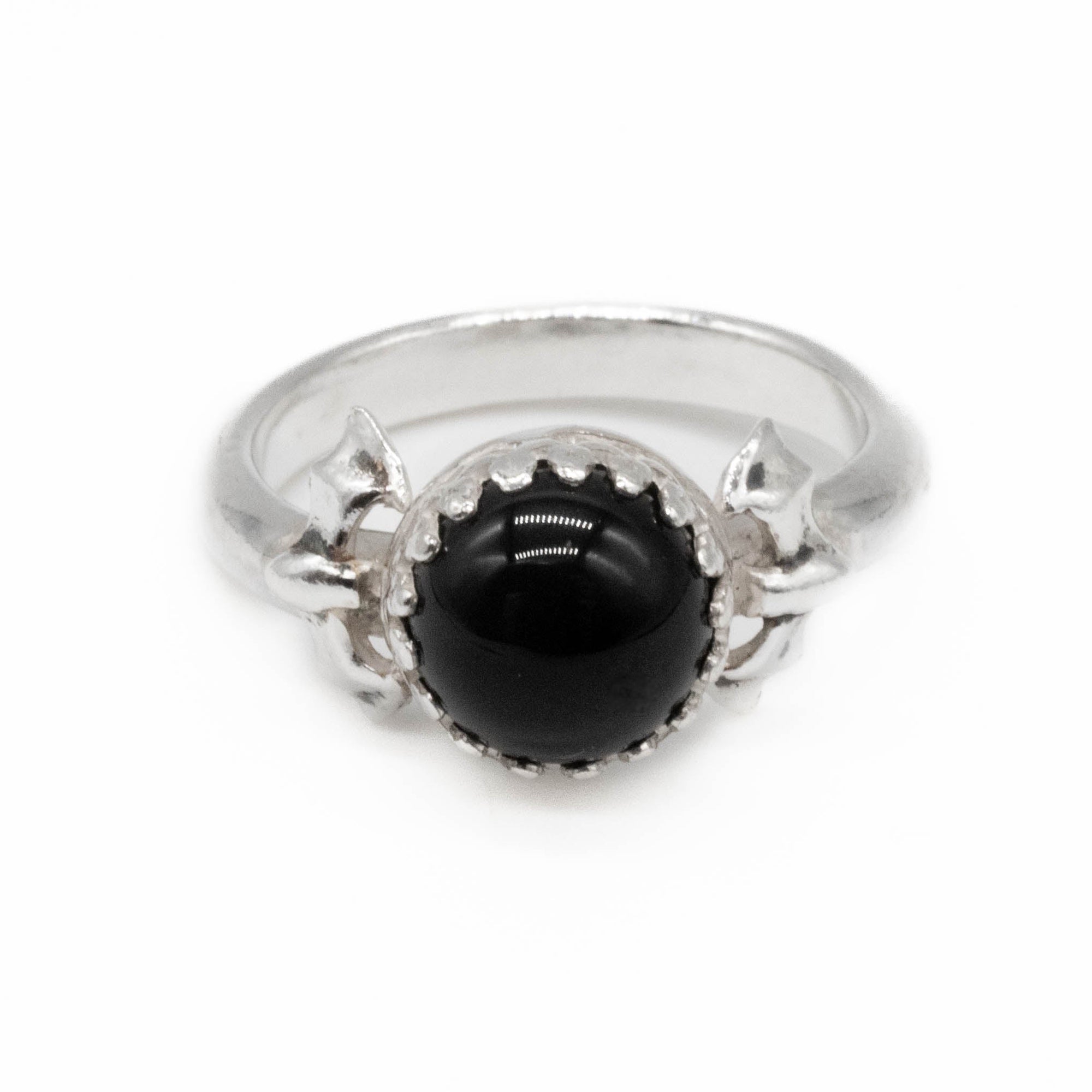 Black Onyx Bat Ring - Size N