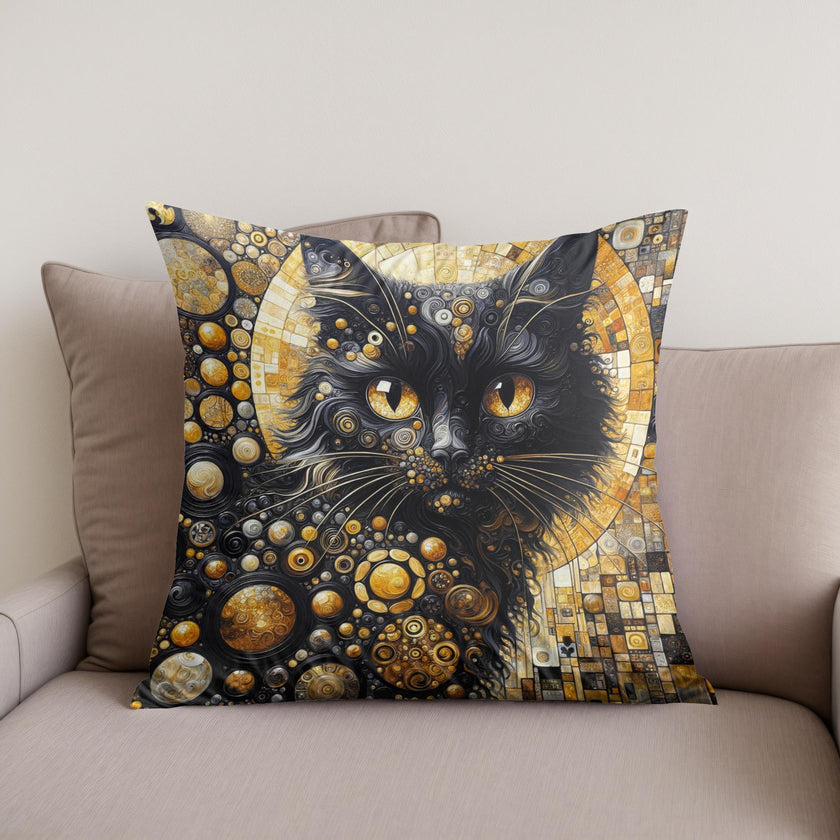The Golden Cat Eyes Cotton Cushion