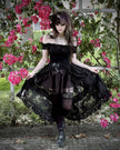 Dark in Love Lilinoe Goth Dress - Off Shoulder Lace-Up Back