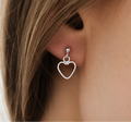 Dangle Heart Studs
