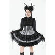 Dark in Love Hexa Layered Tartan Effect Lace Skirt