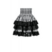 Dark in Love Hexa Layered Tartan Effect Lace Skirt
