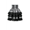 Dark in Love Hexa Layered Tartan Effect Lace Skirt