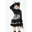 Dark in Love Hexa Layered Tartan Effect Lace Skirt