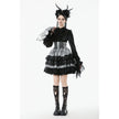 Dark in Love Hexa Layered Tartan Effect Lace Skirt