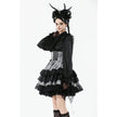 Dark in Love Hexa Layered Tartan Effect Lace Skirt