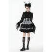 Dark in Love Hexa Layered Tartan Effect Lace Skirt