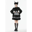 Dark in Love Hexa Layered Tartan Effect Lace Skirt