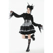 Dark in Love Hexa Layered Tartan Effect Lace Skirt