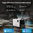 50/70L/Day Crawl Space Dehumidifier with 3 Modes and 24H Timer-Black-50L