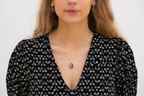Demi Green Amber Drop Earrings