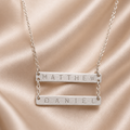 Double Drop Bar Necklace