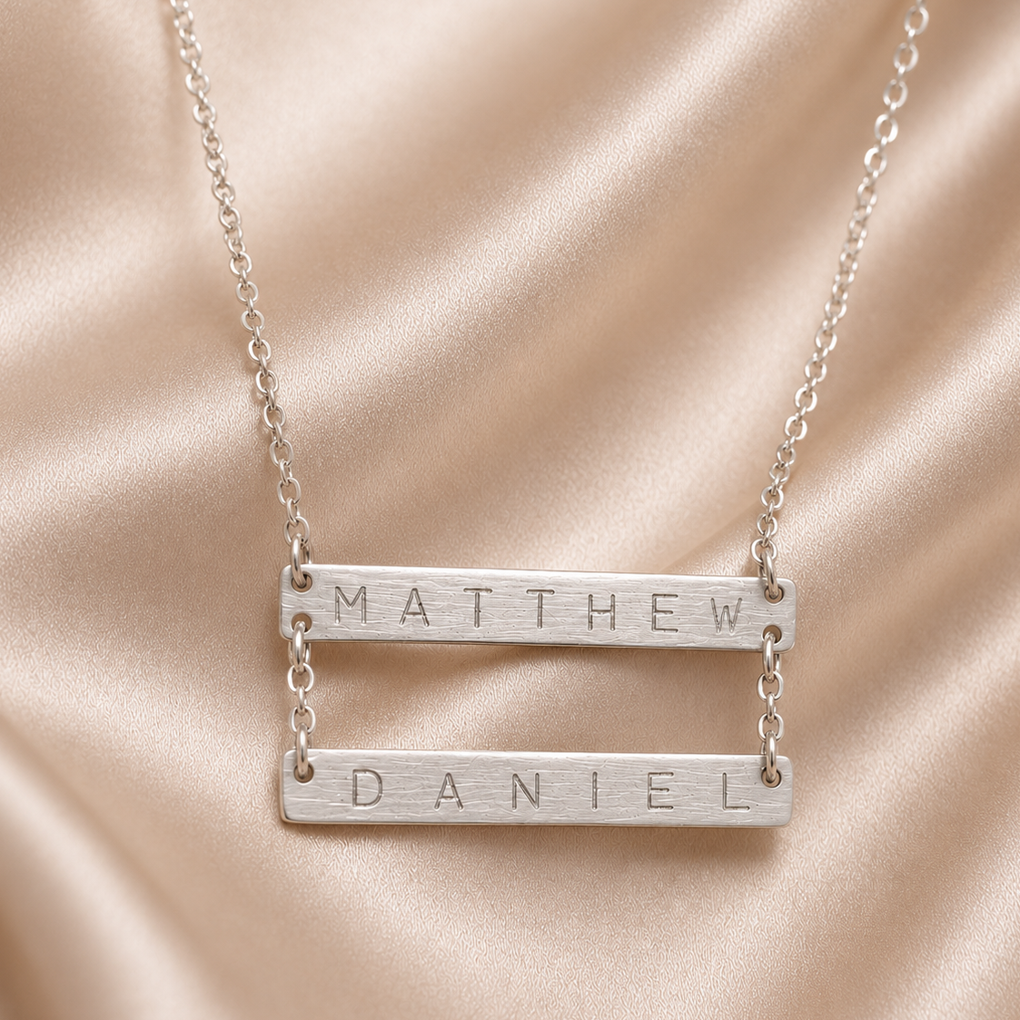 Double Drop Bar Necklace