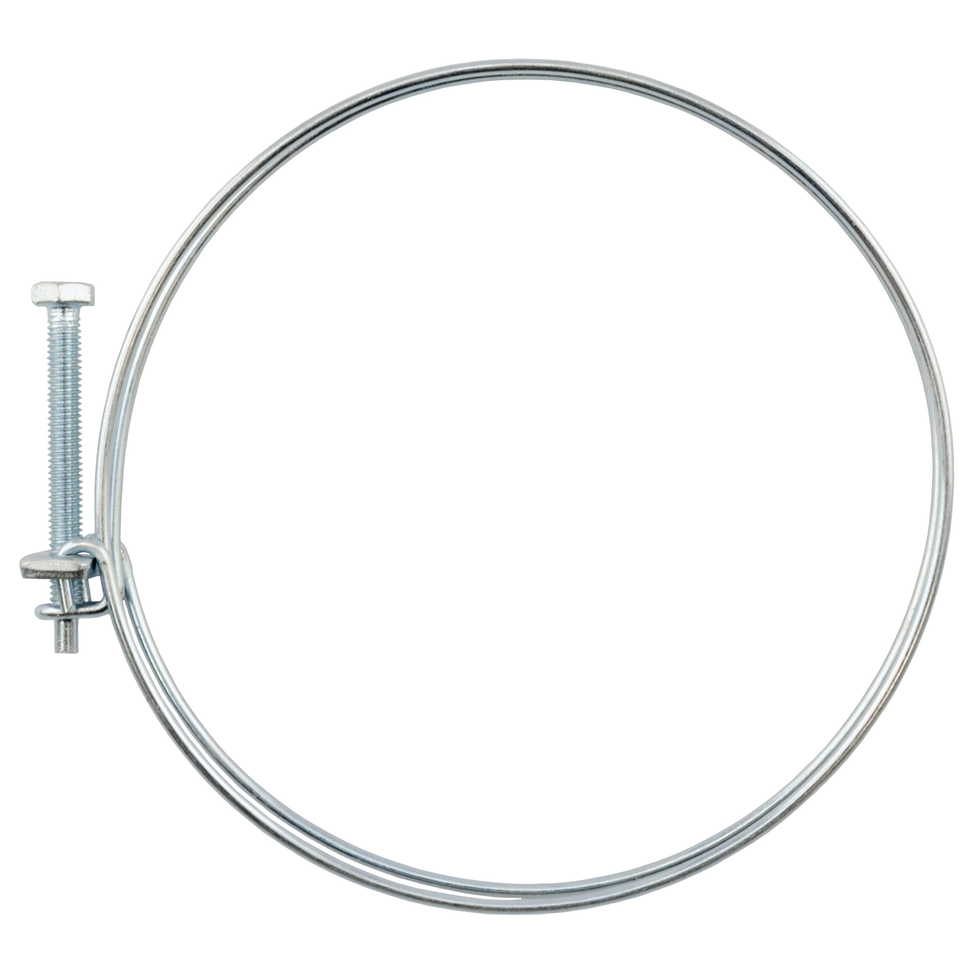 Double Wire Hose Clamp Galvanised 128mm-135mm
