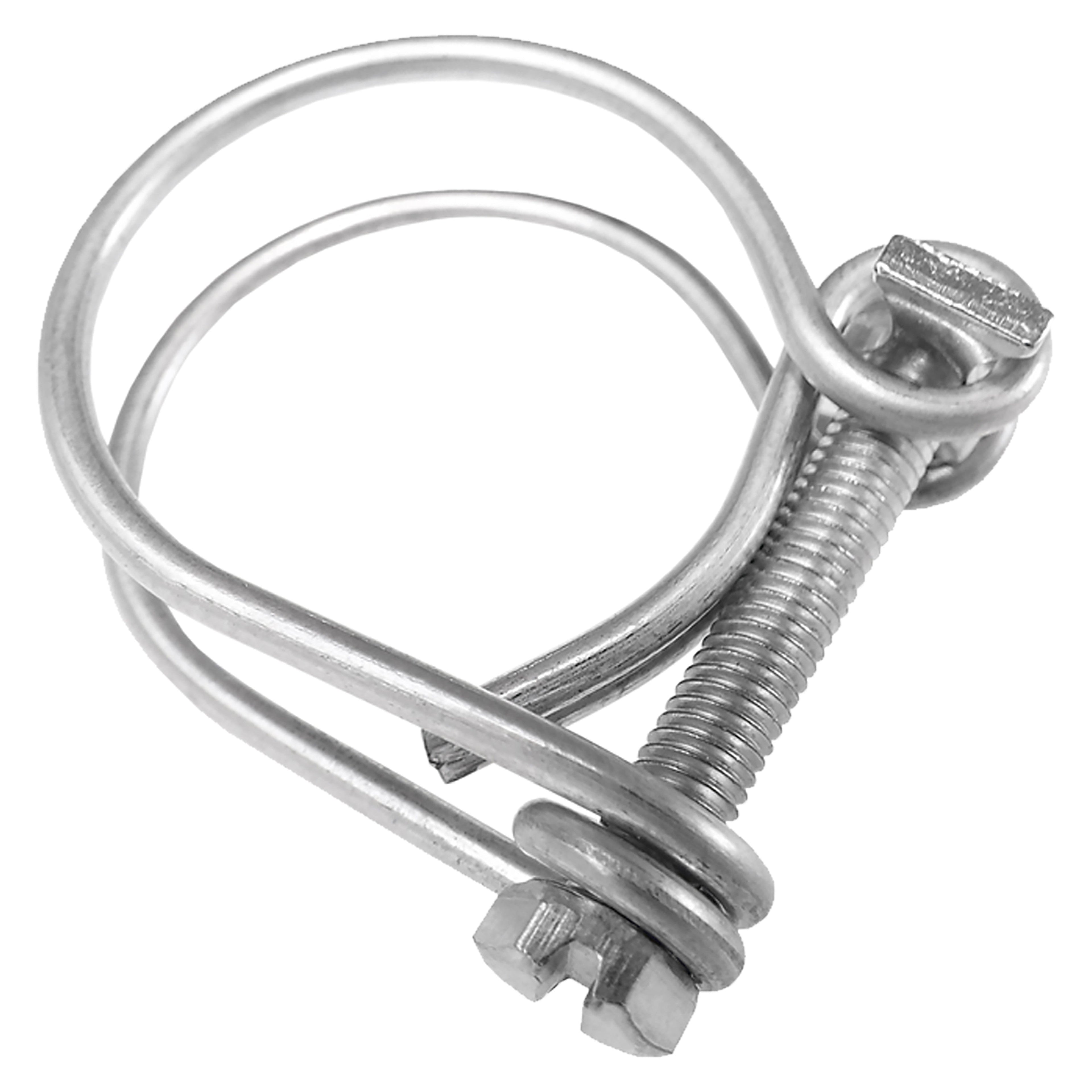 Double Wire Hose Clamp Galvanised 32mm-36mm