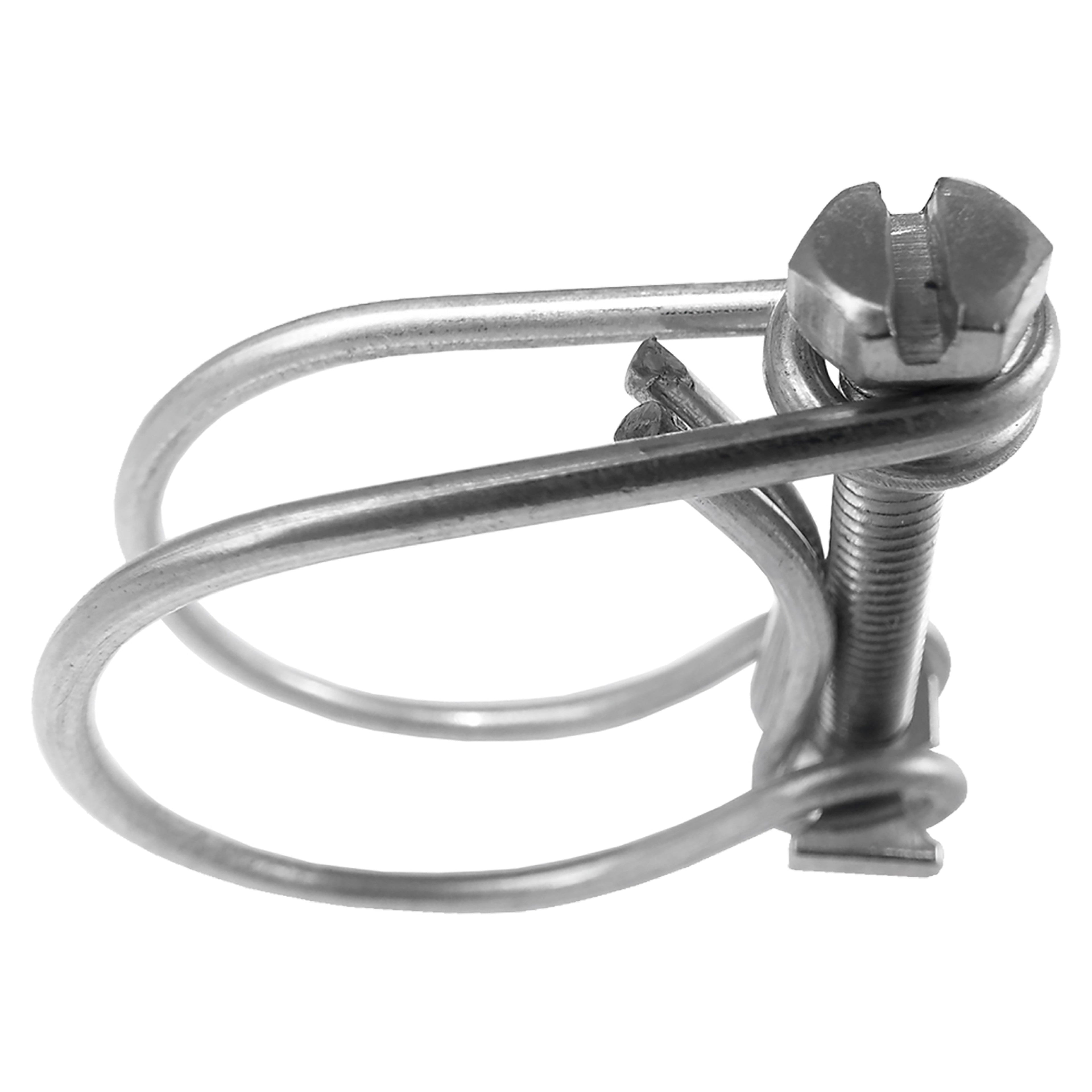 Double Wire Hose Clamp Galvanised 19mm-22mm