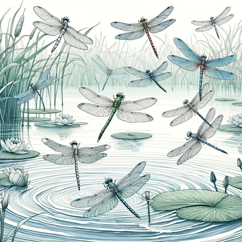 Dragonfly Waltz Cotton Cushion