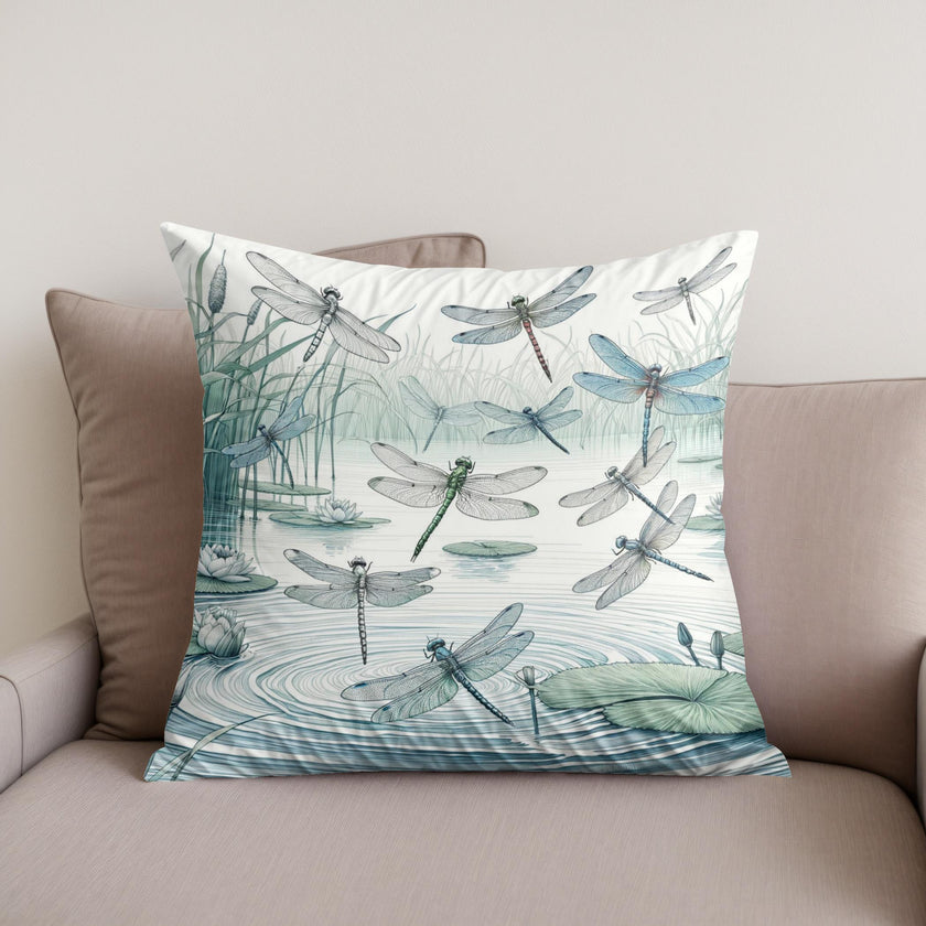 Dragonfly Waltz Cotton Cushion