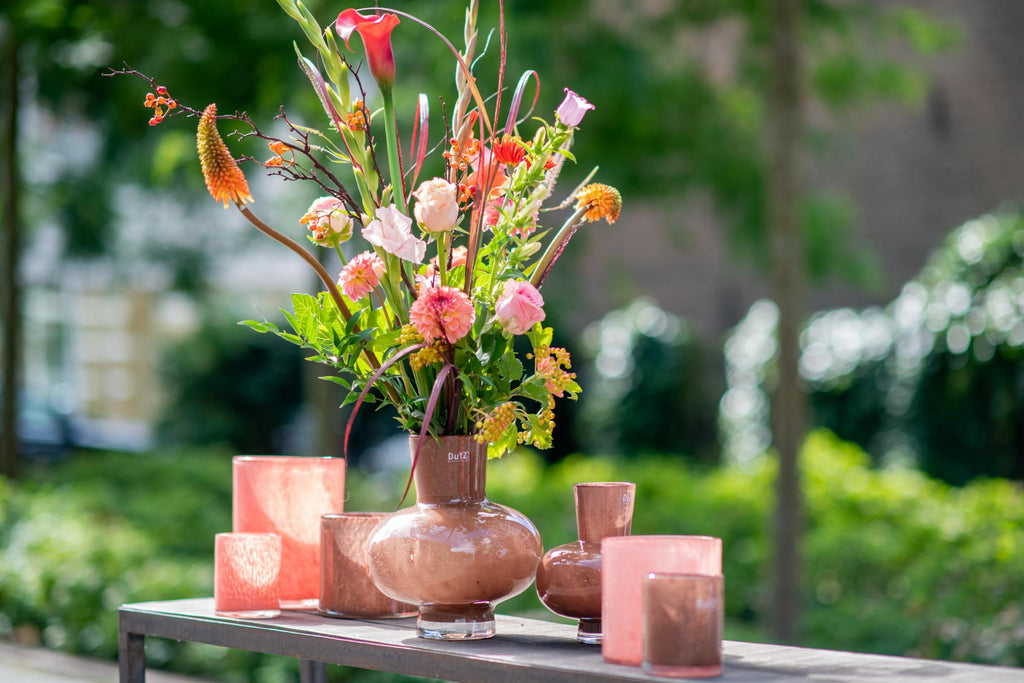 Glass Candleholder Vase CYLINDER 3 - H23 D16 cm - by DutZ