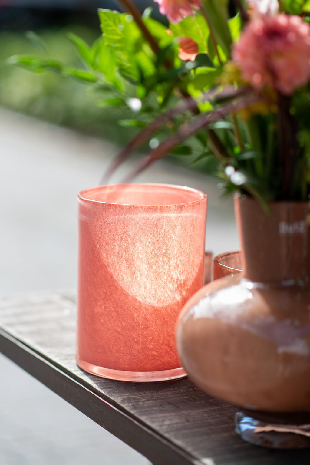 Glass Candleholder Vase CYLINDER 3 - H23 D16 cm - by DutZ