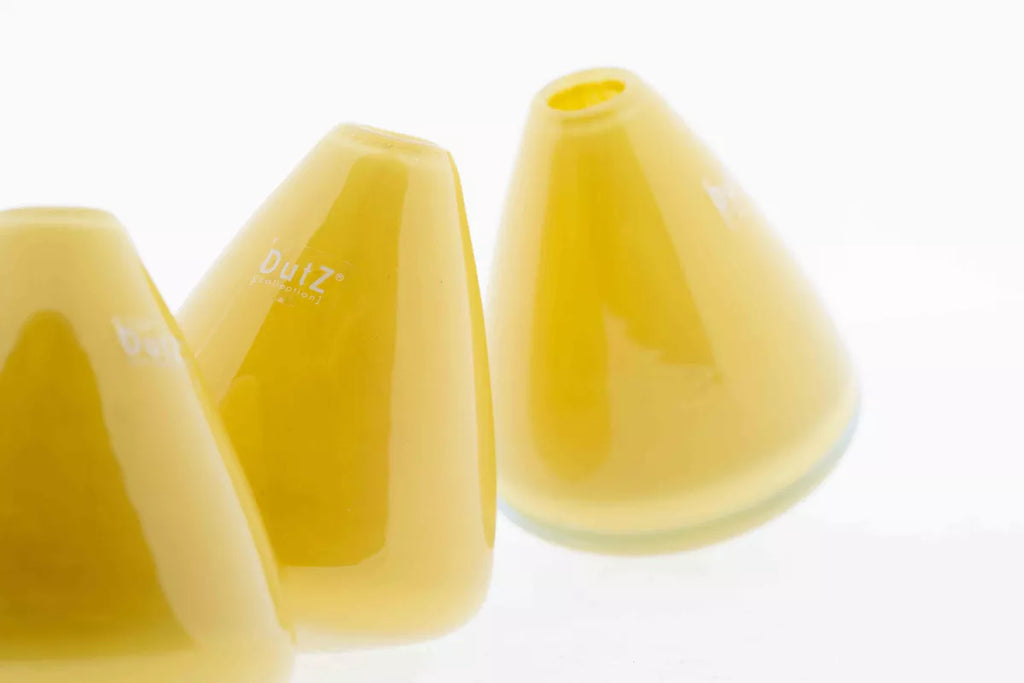 TUMBLING VASE - H12 D10 cm - OCHRE