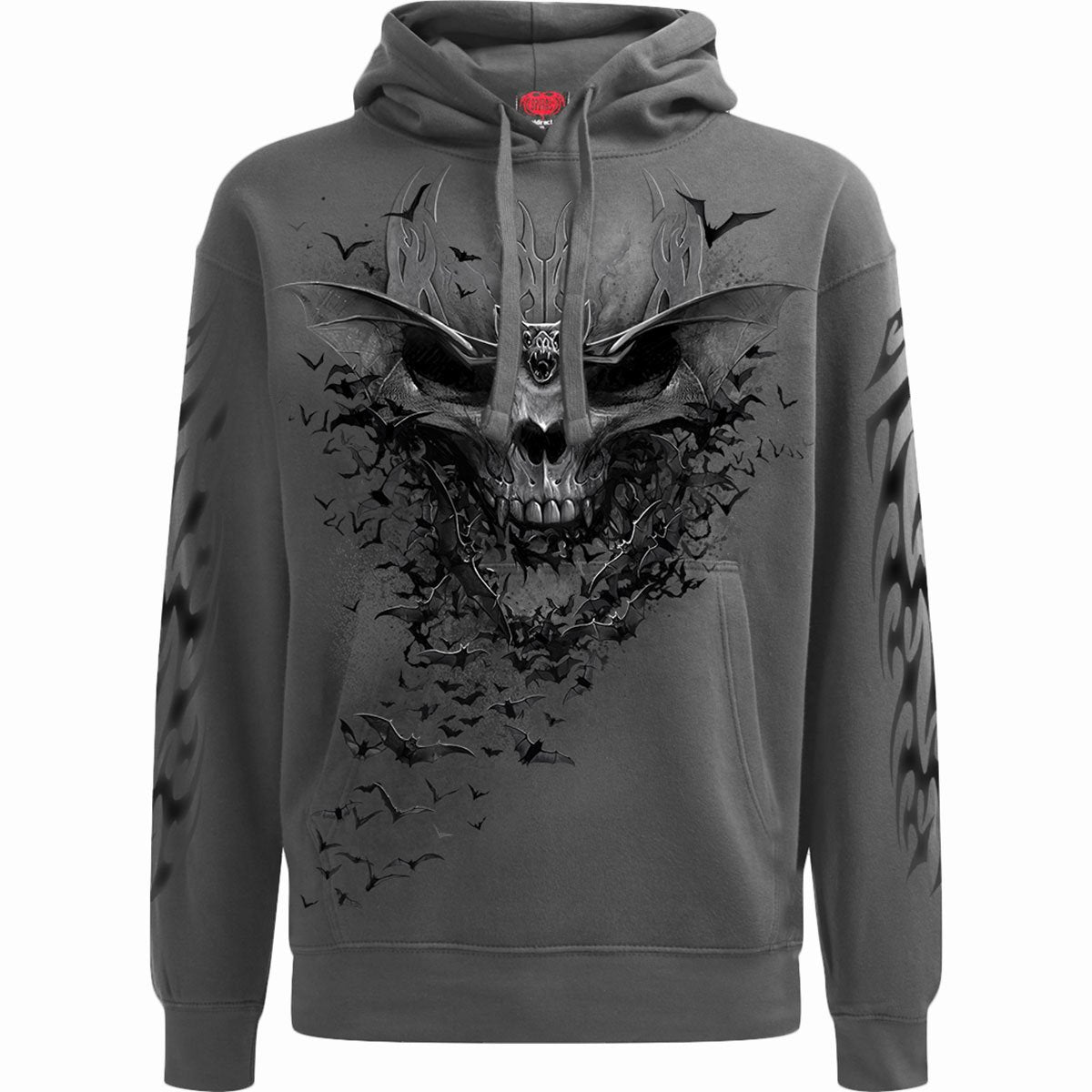 FLEDERMAUS SCHÄDEL - Kapuzenpullover Anthrazit