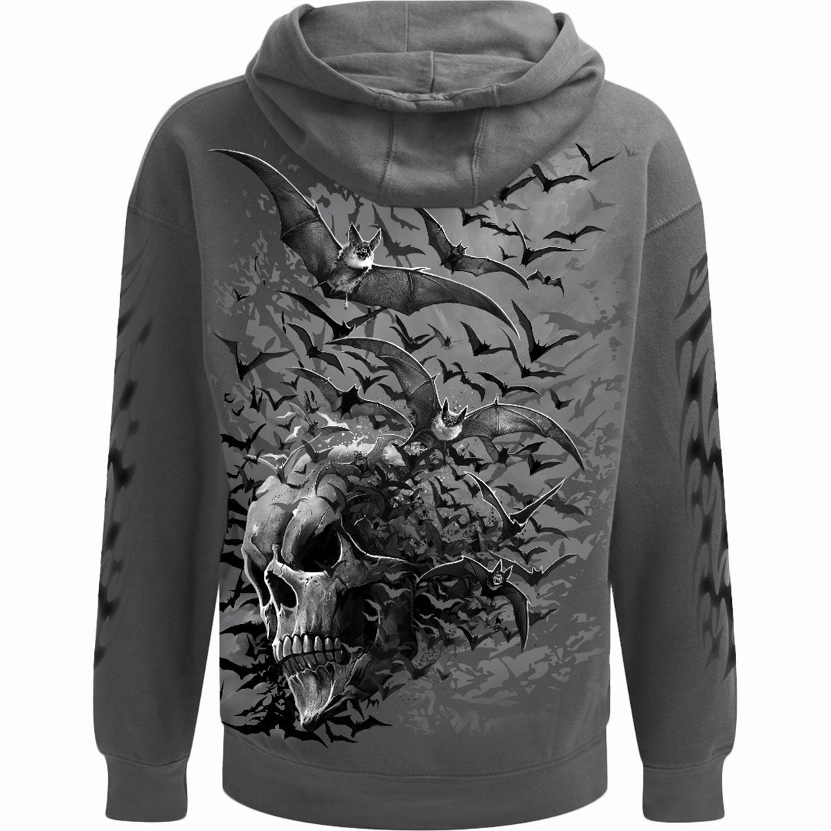 FLEDERMAUS SCHÄDEL - Kapuzenpullover Anthrazit